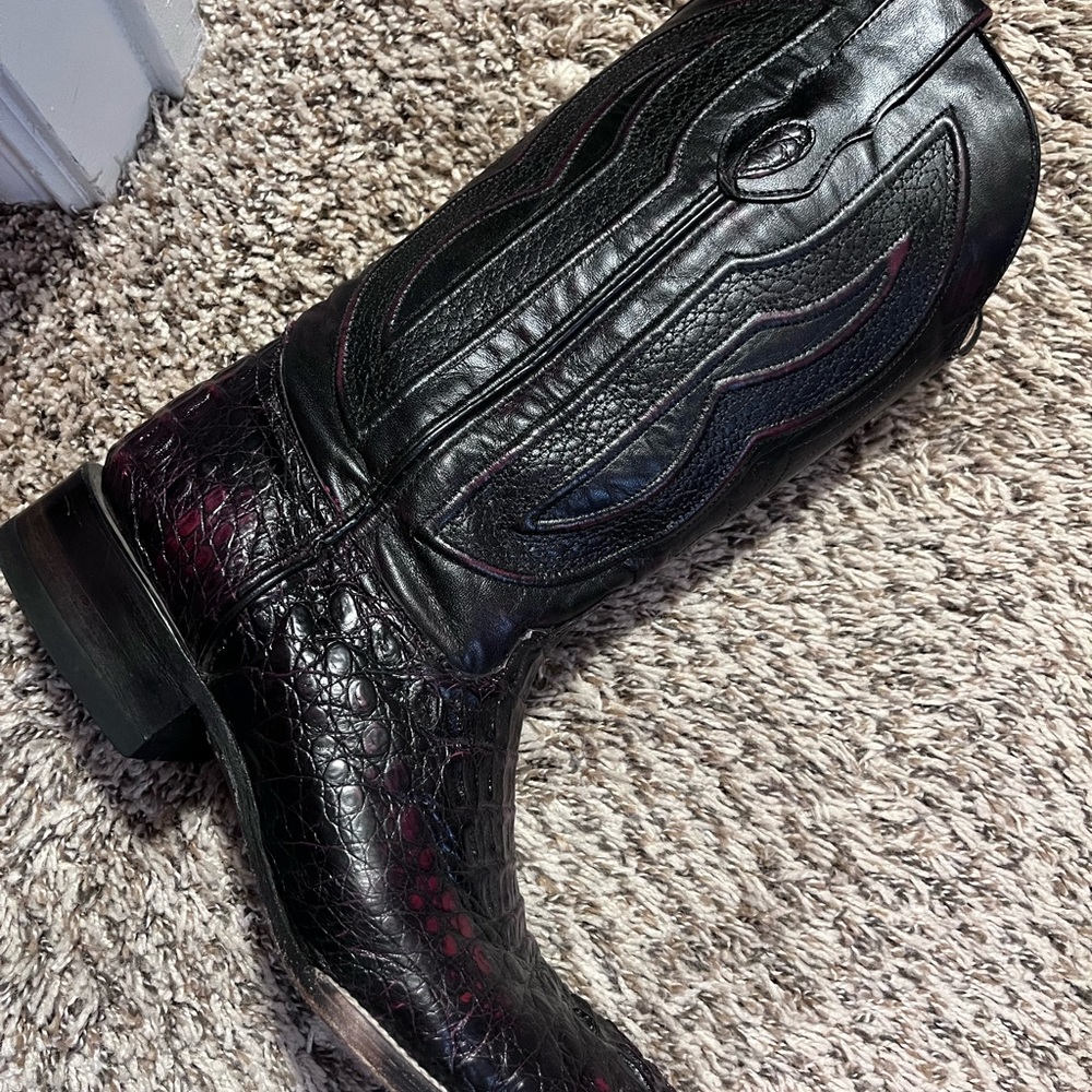 Dan Post Black and Red Cowboy Boots